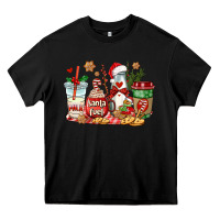 Black santa fuel coffee cups Heavy Core Tee - AdoDesignShop