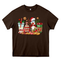 Chocolate Brown santa fuel coffee cups Heavy Core Tee - AdoDesignShop
