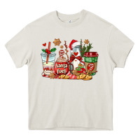Cream santa fuel coffee cups Heavy Core Tee - AdoDesignShop