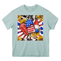 Arona patriotic popsicles and sunflowers Heavy Core Tee - BundleAndBundleShop
