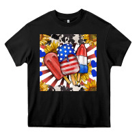 Black patriotic popsicles and sunflowers Heavy Core Tee - BundleAndBundleShop