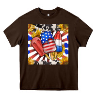 Patriotic Popsicles And Sunflowers Heavy Core Tee | Teevron