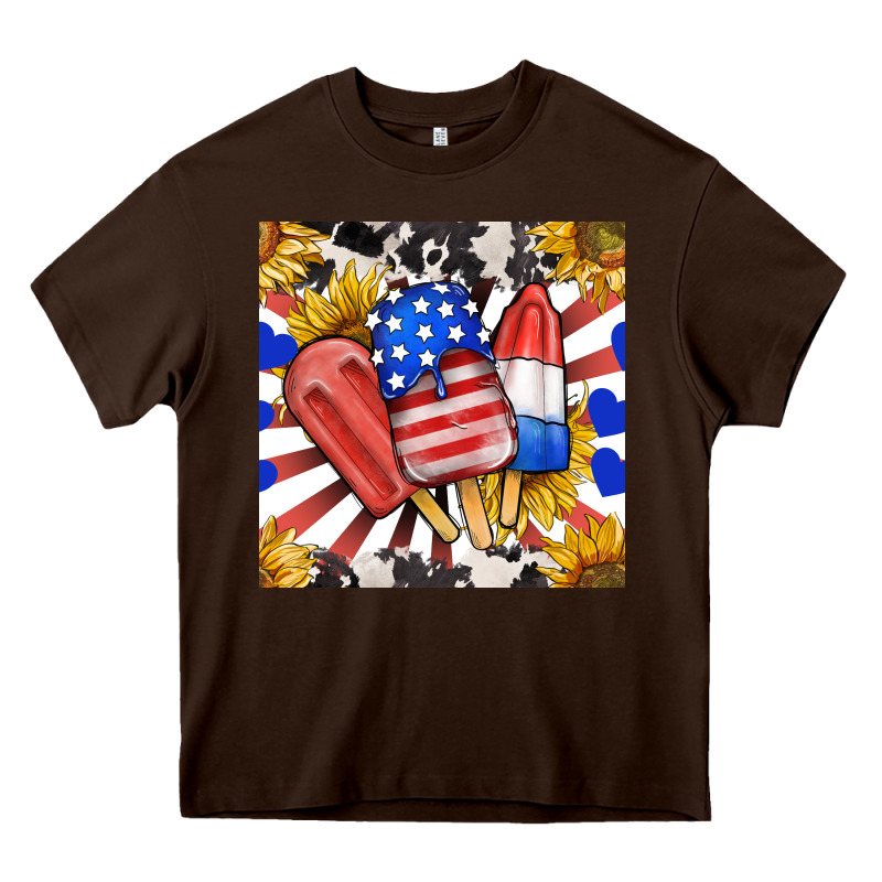 Patriotic Popsicles And Sunflowers Heavy Core Tee by BundleAndBundleShop | Teevron