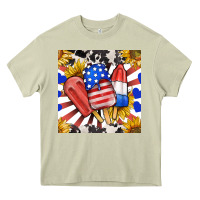 Mossy patriotic popsicles and sunflowers Heavy Core Tee - BundleAndBundleShop