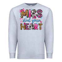 Heather Grey miss steal your heart olivia Premium Sweatshirt - OliviaCreatesArt