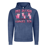 Vintage Denim my sleigh runs on loaded tea Vintage Hoodie - MaliasSmallBusiness