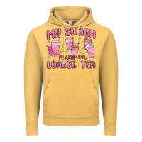 Vintage Mustard my sleigh runs on loaded tea Vintage Hoodie - MaliasSmallBusiness