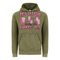 Vintage Olive my sleigh runs on loaded tea Vintage Hoodie - MaliasSmallBusiness