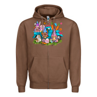 Chestnut Easter gnomies with truck Easter Day Zipper Hoodie - HowdyJamesFarm