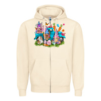Sandshell Easter gnomies with truck Easter Day Zipper Hoodie - HowdyJamesFarm