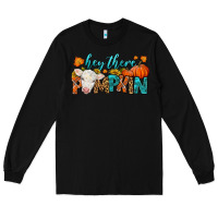 Black Western Hey There Pumpkin Long Sleeve Tee - LillyAllenDesigns