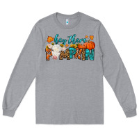 Heather Grey Western Hey There Pumpkin Long Sleeve Tee - LillyAllenDesigns