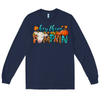 Navy Western Hey There Pumpkin Long Sleeve Tee - LillyAllenDesigns