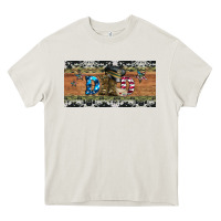Cream soldier dad license  plate Heavy Core Tee - Artiststas