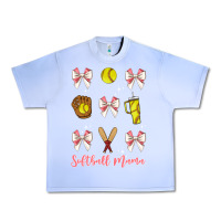 Grape Ice softball coquette bow Urban Heavy Tee - JahusDesignShop