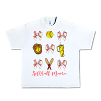 White softball coquette bow Urban Heavy Tee - JahusDesignShop