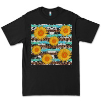 Black sunflower western seamless Premium Tee - AdoDesignShop