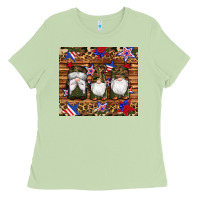 Matcha camouflage gnomes american flag star leopard Ladies Tee - Artiststas