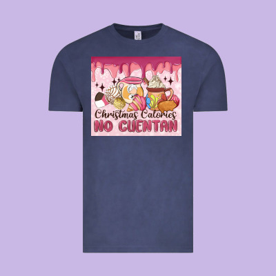 Christmas Calories No Cuentan Vintage Tee Designed By Maliassmallbusiness