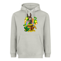 Moon Dust St. Patrick's Donkey with balloon Heavyweight Hoodie - HowdyJamesFarm