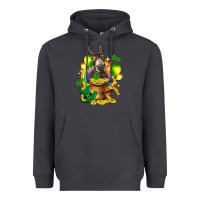 Smoke St. Patrick's Donkey with balloon Heavyweight Hoodie - HowdyJamesFarm