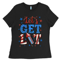 Black let's get lit Ladies Tee - BundleAndBundleShop
