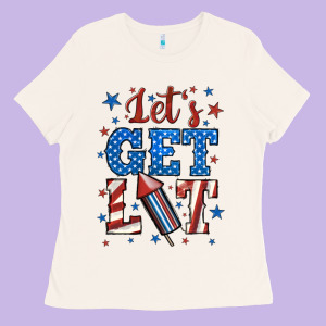 Let's Get Lit Ladies Tee Designed By Bundleandbundleshop