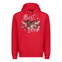 Red Best mom ever Mother's Day Premium Hoodie - CowGirlArtShop