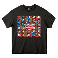 Asphalt western usa flag heart and stars tumbler Heavy Core Tee - Artiststas