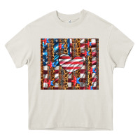Cream western usa flag heart and stars tumbler Heavy Core Tee - Artiststas