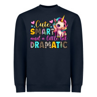 Navy cute smart and a little bit dramatic Heavyweight Sweatshirt - Artiststas