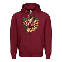 Burgundy Boots scootin Zipper Hoodie - HowdyJamesFarm