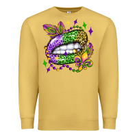 Antique Gold mardi gras lip olivia Premium Sweatshirt - OliviaCreatesArt