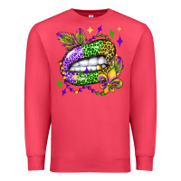 Cardinal mardi gras lip olivia Premium Sweatshirt - OliviaCreatesArt