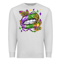 Dove Grey mardi gras lip olivia Premium Sweatshirt - OliviaCreatesArt