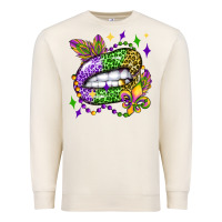 Sandshell mardi gras lip olivia Premium Sweatshirt - OliviaCreatesArt