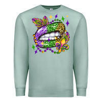 Seafoam mardi gras lip olivia Premium Sweatshirt - OliviaCreatesArt
