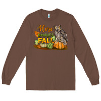 Chestnut Here Comes Fall Owl Long Sleeve Tee - LillyAllenDesigns