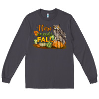 Smoke Here Comes Fall Owl Long Sleeve Tee - LillyAllenDesigns