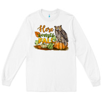 White Here Comes Fall Owl Long Sleeve Tee - LillyAllenDesigns