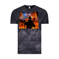 Cloud Black western firefighters Vintage Tee - MaliasSmallBusiness