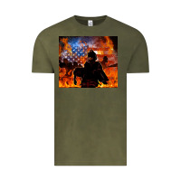 Vintage Olive western firefighters Vintage Tee - MaliasSmallBusiness