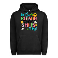Pigment Black be the reason someone smiles today Urban Hoodie - LillyAllenDesigns