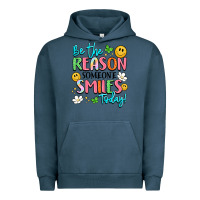 Pigment Midnight Navy be the reason someone smiles today Urban Hoodie - LillyAllenDesigns