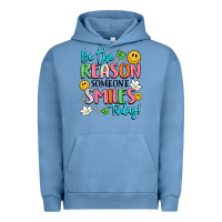 Pigment Pebble Blue be the reason someone smiles today Urban Hoodie - LillyAllenDesigns
