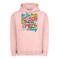 Pigment Salmon be the reason someone smiles today Urban Hoodie - LillyAllenDesigns