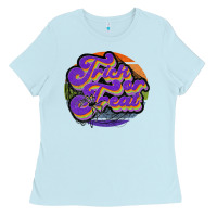 Baby Blue trick or treat Ladies Tee - JahusDesignShop