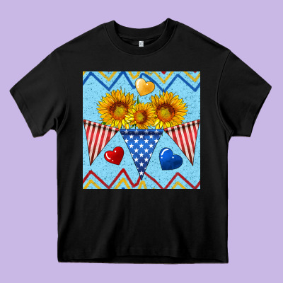 Patriotic Celebration Heavy Core Tee Designed By Bundleandbundleshop