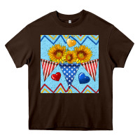 Chocolate Brown patriotic celebration Heavy Core Tee - BundleAndBundleShop
