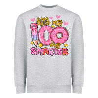 Heather Grey little miss 100 days smarter Heavyweight Sweatshirt - Artiststas